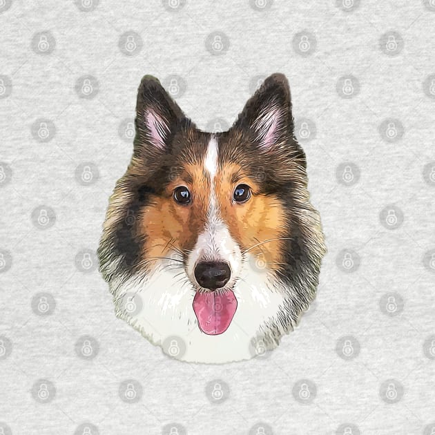 Shetland Sheepdog Sheltie Tri Puppy Dog by ElegantCat